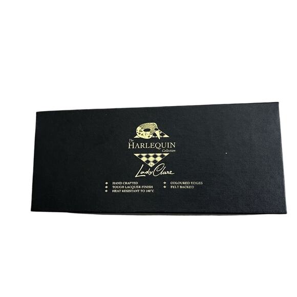 NIB Lady Clare Harlequin Collection London England Golf Coaster Set Hand Crafted - Picture 5 of 5